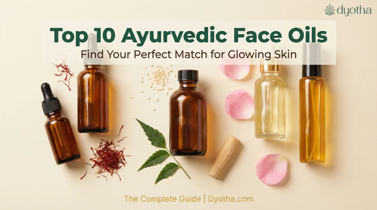 Top 10 Ayurvedic Face Oils for Glowing Skin | Dyotha Guide